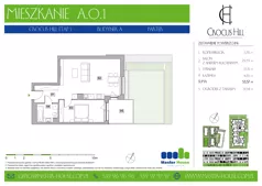 2 pokoje, mieszkanie 53,57 m², parter, oferta nr A.0.1, Crocus Hill, Szczecin, Śródmieście, Śródmieście Północ, ul. Jerzego Janosika 2, 2A, 3, 3A